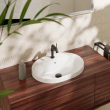   Hansgrohe Xuniva U Pultba süllyesztett mosdókagyló 550x450 csapfurattal és túlfolyóval, fehér 60161450