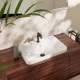 Hansgrohe Xuniva Q Pultba süllyesztett mosdókagyló 55x45 csapfurattal és túlfolyóval, fehér 60162450