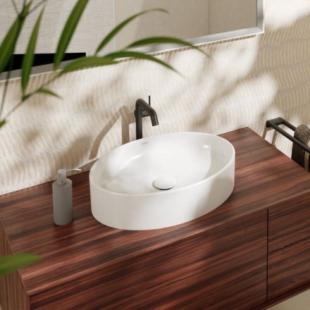 Hansgrohe Xuniva D Pultra ültethető kerámia mosdótál 55x40 cm csapfurat és túlfolyó nélkül 60165450