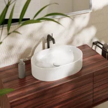   Hansgrohe Xuniva U kerámia mosdótál 550/400 csapfurat és túlfolyó nélkül, fehér 60166450