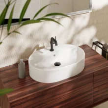   Hansgrohe Xuniva U Pultra ültethető kerámia mosdótál 60x45 cm csaplyukkal és túlfolyóval 60171450