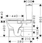 Hansgrohe EluPura Original Q padlónálló vario kifolyású kerámia WC tartállyal és ülőkével, fehér 60206450