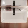 Hansgrohe Xanuia Q kerámia mosdó 80x48 cm csaplyukkal és túlfolyó nélkül, fehér 60227450