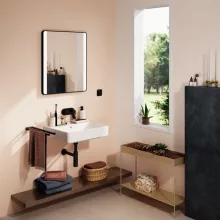   Hansgrohe Xanuia Q kerámia mosdó 55x48 cm túlfolyóval és csapfurat nélkül, fehér 60235450