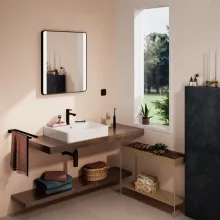   Hansgrohe Xanuia Q kerámia mosdótál 55x48 cm csaplyukkal és túlfolyóval, fehér 60238450