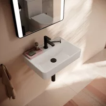   Hansgrohe Xanuia Q kerámia mosdó 60x48 cm csapfurattal és túlfolyó nélkül, fehér 60241450