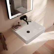   Hansgrohe Xanuia Q kerámia mosdó 60x48 cm túlfolyó és csapfurat nélkül, fehér 60242450