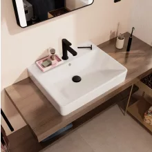   Hansgrohe Xanuia Q kerámia mosdótál 60x48 cm csaplyukkal és túlfolyóval, fehér 60243450