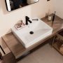 Hansgrohe Xanuia Q kerámia mosdótál 65x48 cm csaplyukkal és túlfolyóval, fehér 60252450