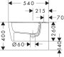 Hansgrohe EluPura Original Q fali kerámia bidé csaplyukkal és túlfolyóval, fehér 60284450