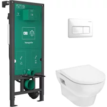 Hansgrohe GladeLake S komplett WC-szett falsík alatti tartállyal és öblítőlappal