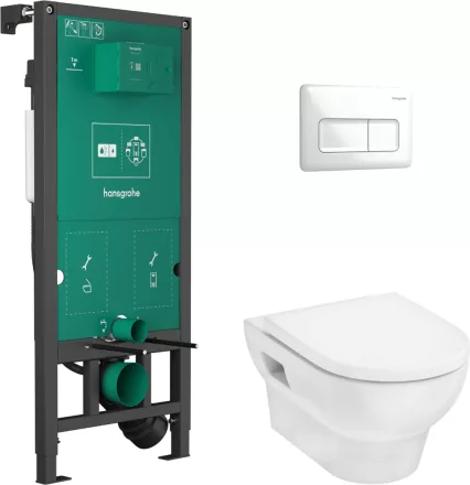 Hansgrohe GladeLake S komplett WC-szett falsík alatti tartállyal és öblítőlappal