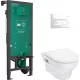 Hansgrohe GladeLake S komplett WC-szett falsík alatti tartállyal és öblítőlappal