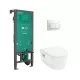 Hansgrohe EluPura Original S beépíthető WC szett fehér nyomólappal és WC ülőkével