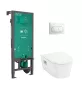 Hansgrohe EluPura Original S beépíthető WC szett fehér nyomólappal és WC ülőkével