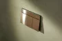 Hansgrohe EluPura S WC-szett falsík alatti öblítőrendszerrel és szálcsiszolt bronz nyomólappal, fehér