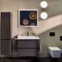 Hansgrohe Xelu Q kerámia mosdókagyló 800x480 mm 2 csapfurattal és túlfolyó nélkül, jobbos/fehér 60319450