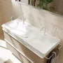 Hansgrohe Xelu Q kerámia mosdókagyló 1200x480 mm 2 csapfurattal és túlfolyó nélkül, fehér 60322450