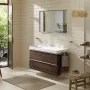 Hansgrohe Xelu Q kerámia mosdókagyló 1200x480 mm 2 csapfurattal és túlfolyó nélkül, fehér 60322450