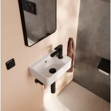   Hansgrohe Xanuia Q jobbos kerámia kézmosó 36x25 cm csapfurattal és túlfolyóval SmartClean, fehér 61006450