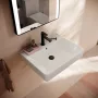 Hansgrohe Xanuia Q kerámia mosdó 55x48 cm csapfurattal és túlfolyóval SmartClean, fehér 61009450