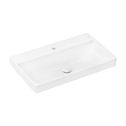 Hansgrohe Xelu Q Pultra ültetett mosdótál 80x48 csaplyukkal túlfolyó nélkül SmartClean, fehér 61022450