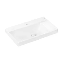   Hansgrohe Xelu Q kerámia mosdó jobb oldali szegéllyel 80x48 csapfurattal és túlfolyó nélkül SmartClean, fehér 61024450