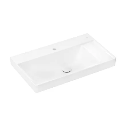 Hansgrohe Xelu Q kerámia mosdó jobb oldali szegéllyel 80x48 csapfurattal és túlfolyó nélkül SmartClean, fehér 61024450