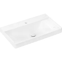   Hansgrohe Xelu Q kerámia mosdó jobb oldali szegéllyel 80x48 két csapfurattal és túlfolyó nélkül SmartClean, fehér 61025450