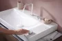 Hansgrohe Xelu Q kerámia mosdó jobb oldali szegéllyel 80x48 két csapfurattal és túlfolyó nélkül SmartClean, fehér 61025450