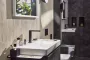 Hansgrohe Xelu Q kerámia mosdó jobb oldali szegéllyel 80x48 két csapfurattal és túlfolyó nélkül SmartClean, fehér 61025450