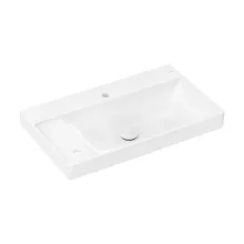   Hansgrohe Xelu Q kerámia mosdó bal oldali szegéllyel 80x48 két csapfurattal és túlfolyó nélkül SmartClean, fehér 61031450