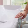 Hansgrohe Xelu Q kerámia mosdó bal oldali szegéllyel 80x48 csapfurat és túlfolyó nélkül SmartClean, fehér 61032450