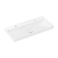   Hansgrohe Xelu Q Pultra ültetett kerámia mosdó 100x48 cm,  két csapfurattal és túlfolyó nélkül, SmartClean 61040450