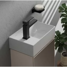   Hansgrohe Xevolos E kerámia mosdó 36x25 cm csaplyukkal és túlfolyó nélkül, SmartClean, balos/fehér 61087450