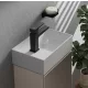 Hansgrohe Xevolos E kerámia mosdó 36x25 cm csaplyukkal és túlfolyó nélkül, SmartClean, balos/fehér 61087450