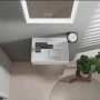 Hansgrohe Xevolos E kerámia mosdó 36x25 cm csaplyukkal és túlfolyó nélkül, SmartClean, balos/fehér 61087450