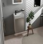 Hansgrohe Xevolos E kerámia mosdó 36x25 cm csaplyukkal és túlfolyó nélkül, SmartClean, balos/fehér 61087450
