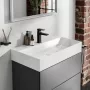 Hansgrohe Xevolos E kerámia mosdó 80x48 cm csapfurattal és túlfolyó nélkül, SmartClean, fehér 61096450