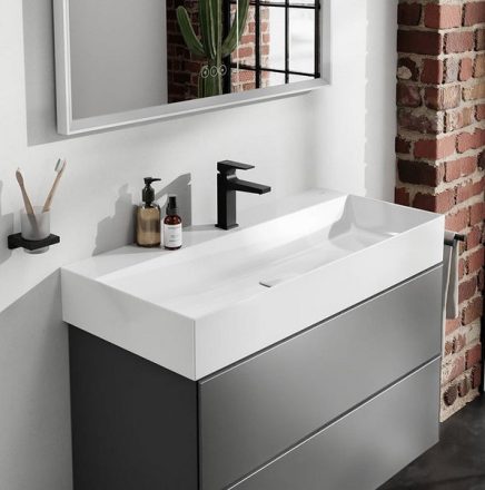 Hansgrohe Xevolos E kerámia mosdó 100x48 cm csapfurattal és túlfolyó nélkül, SmartClean, fehér 61100450