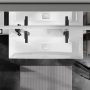 Hansgrohe Xevolos E kerámia mosdó 120x48 cm 2 csapfurattal és túlfolyó nélkül, SmartClean, fehér 61104450