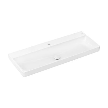 Hansgrohe Xelu Q Pultra ültetett mosdótál 120x48 csaplyukkal túlfolyó nélkül SmartClean, fehér 61109450