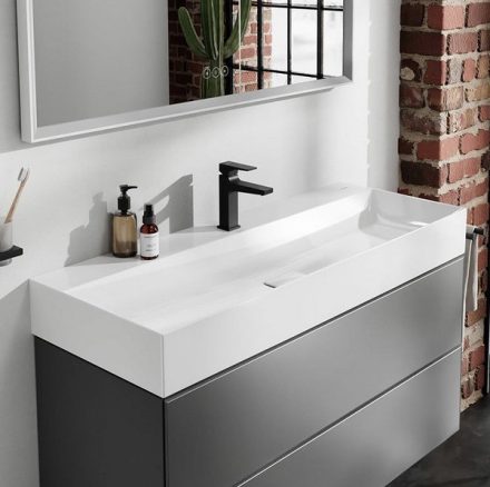 Hansgrohe Xevolos E kerámia mosdó 120x48 cm csapfurattal és túlfolyó nélkül, SmartClean, fehér 61112450