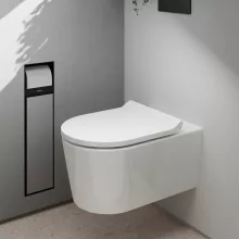   Hansgrohe EluPura S fali kerámia WC AquaHelix öblítési technológiával és SoftClose ülőkével, fehér 61115450