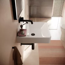   Hansgrohe Xanuia Q Kompakt kerámia mosdó 60x37 cm csapfurat és túlfolyó nélkül SmartClean, fehér 61127450