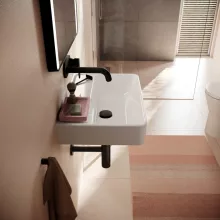   Hansgrohe Xanuia Q kerámia mosdó 70x48 cm túlfolyóval és csaplyuk nélkül SmartClean, fehér 61133450
