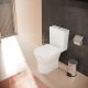 Hansgrohe EluPura Original S padlón álló ívelt kerámia WC csésze hátsó kifolyással, SmartClean, fehér 61165450