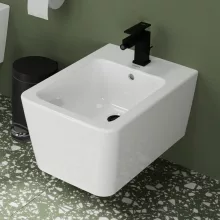   Hansgrohe EluPura Q fali kerámia bidé csapfurattal és túlfolyóval SmartClean, fehér 61170450