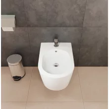   Hansgrohe EluPura Original S fali kerámia bidé csaplyukkal és túlfolyóval, SmartClean, fehér 61171450
