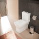 Hansgrohe EluPura Original Q padlón álló szögletes kerámia WC csésze vario kifolyással, SmartClean, fehér 61177450